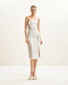 Petal Perfection Cocktail Dress - White