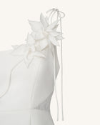 Floral Vine Tie Dress - White
