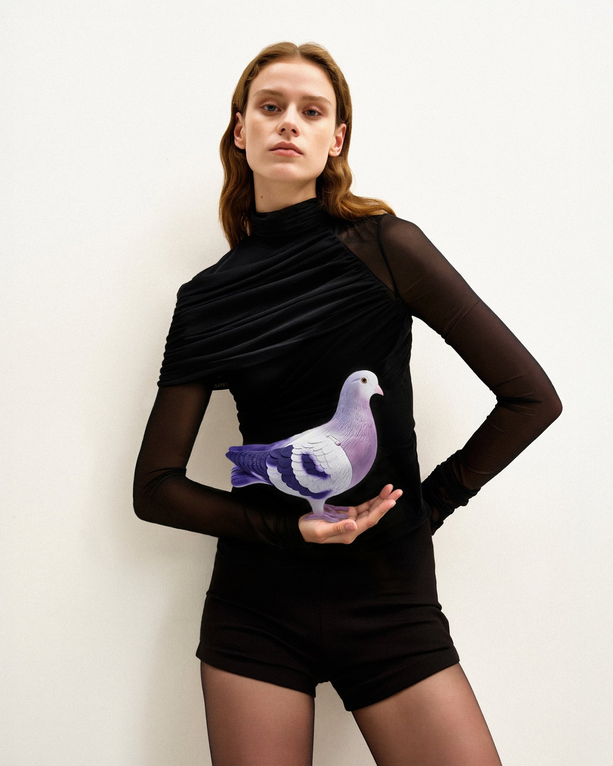 Kallie Pigeon Clutch Bag-Purple