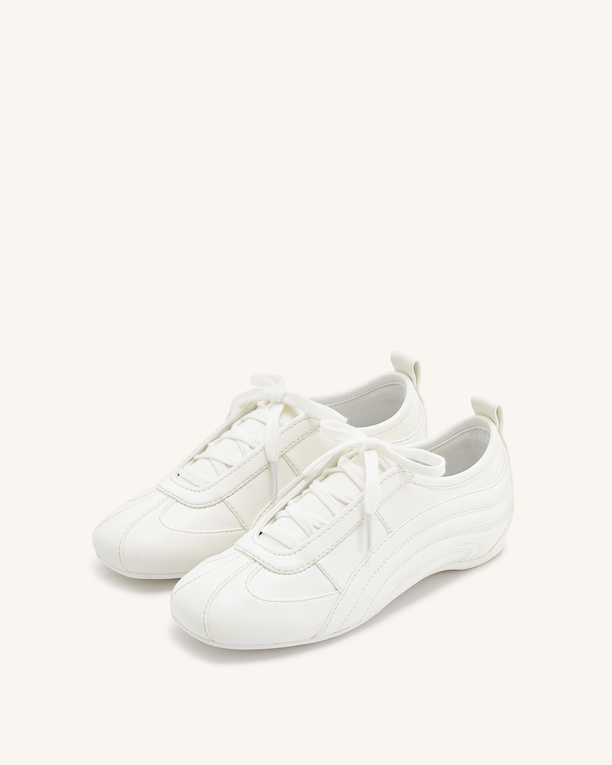 Ferne Streamlined Lustrous Sneakers  - White