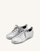 Ferne Streamlined Lustrous Sneakers  - Silver