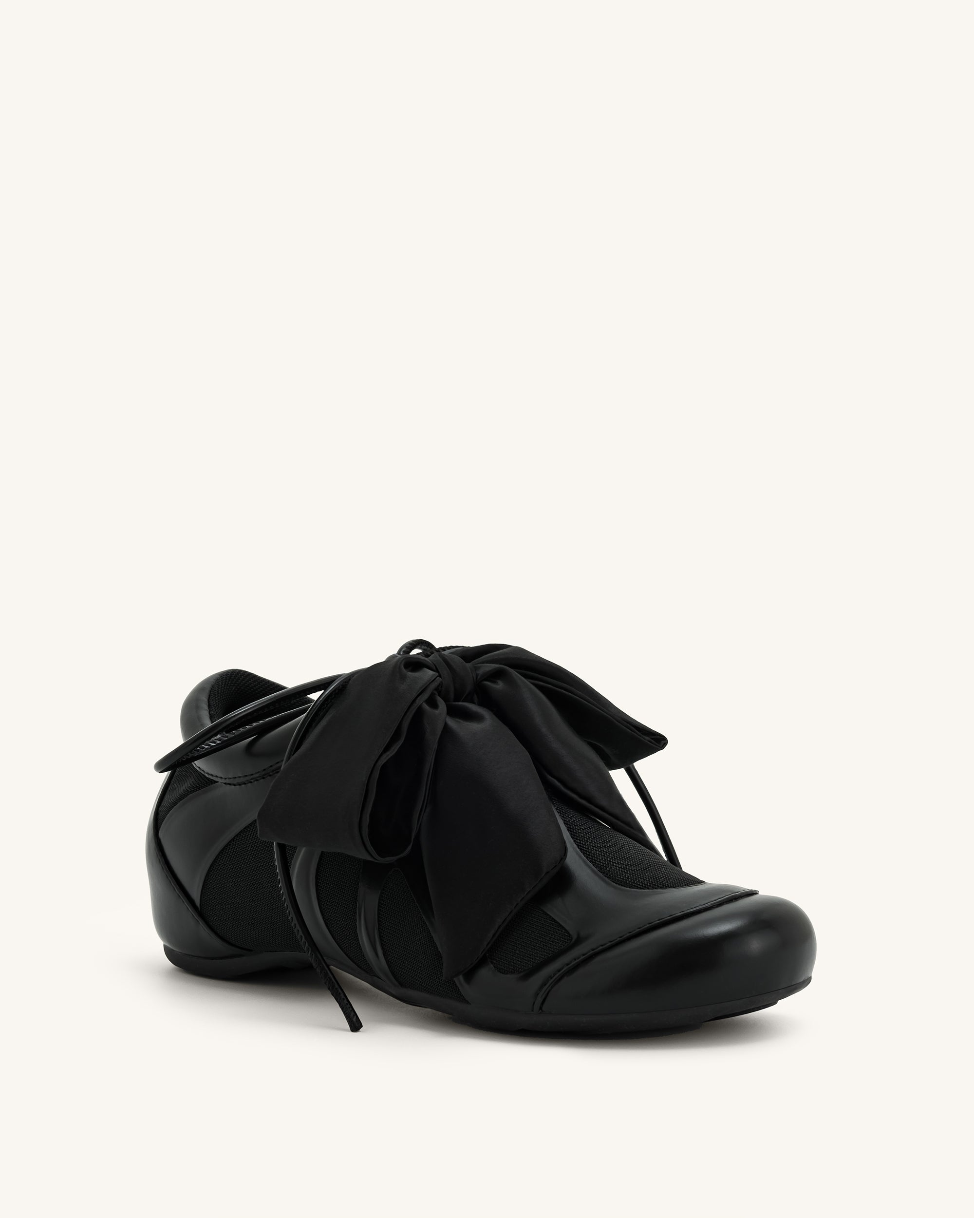 Rosie Bow Tie Low Top Sneakers - Black