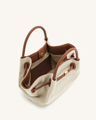 Hana Mini Tote Bag - Brown Canvas