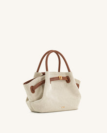 Hana Mini Tote Bag - Brown Canvas