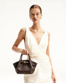 Hana Mini Tote Bag - Dark Brown