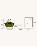 Hana Mini Faux Suede Tote Bag - Dark Olive