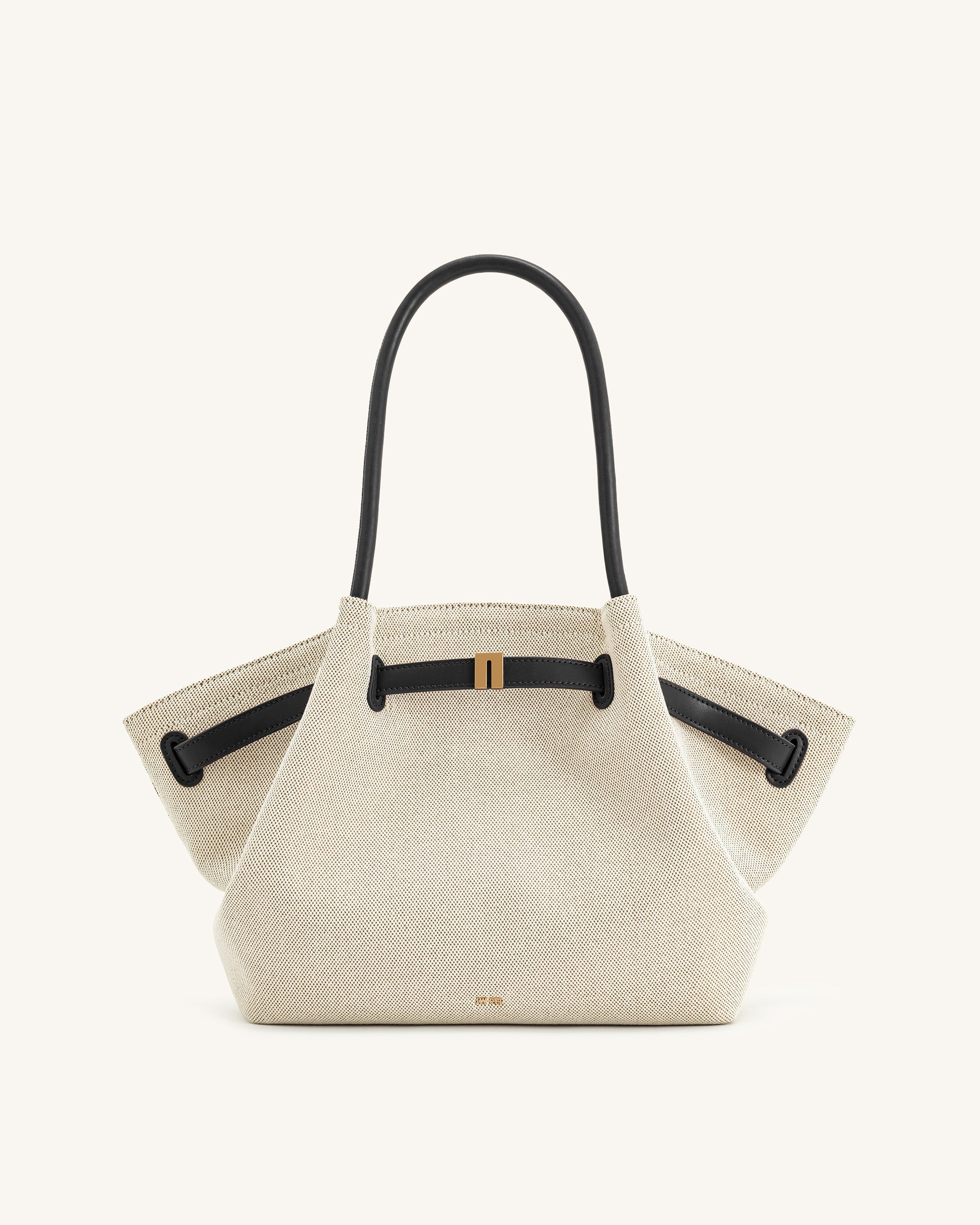 Hana Medium Tote Bag - Black Canvas