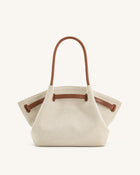 Hana Medium Tote Bag - Brown Canvas