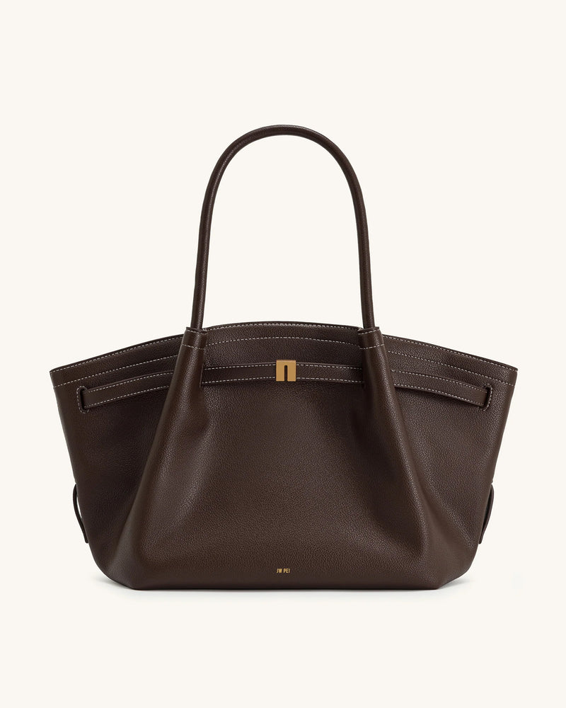 Hana Large Tote Bag - Dark Brown