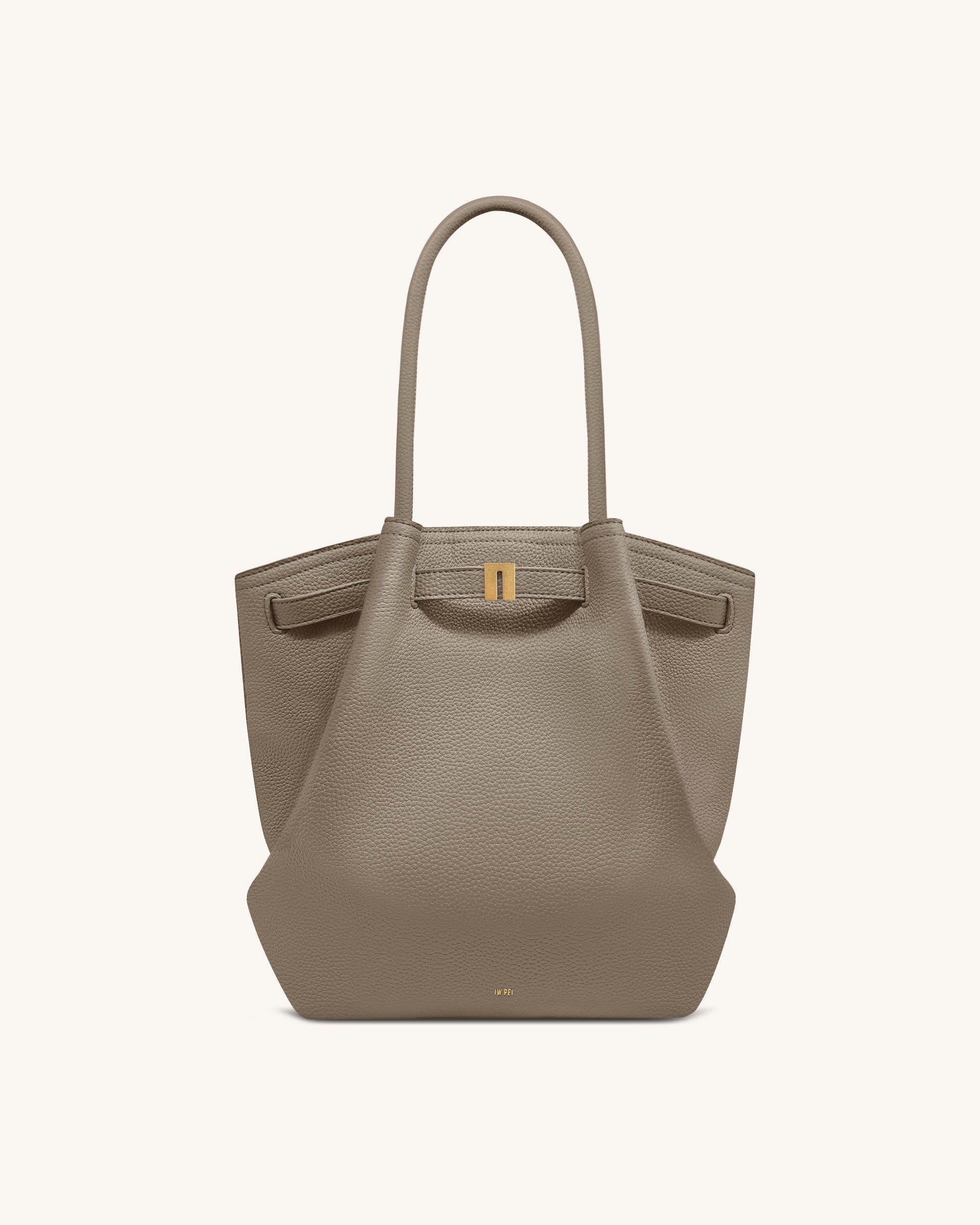 Hana Column Tote Bag - Taupe