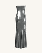 Olivia Silver Maxi Tube Dress - Silver