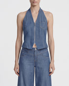 The Showstopper Denim Vest - Highway