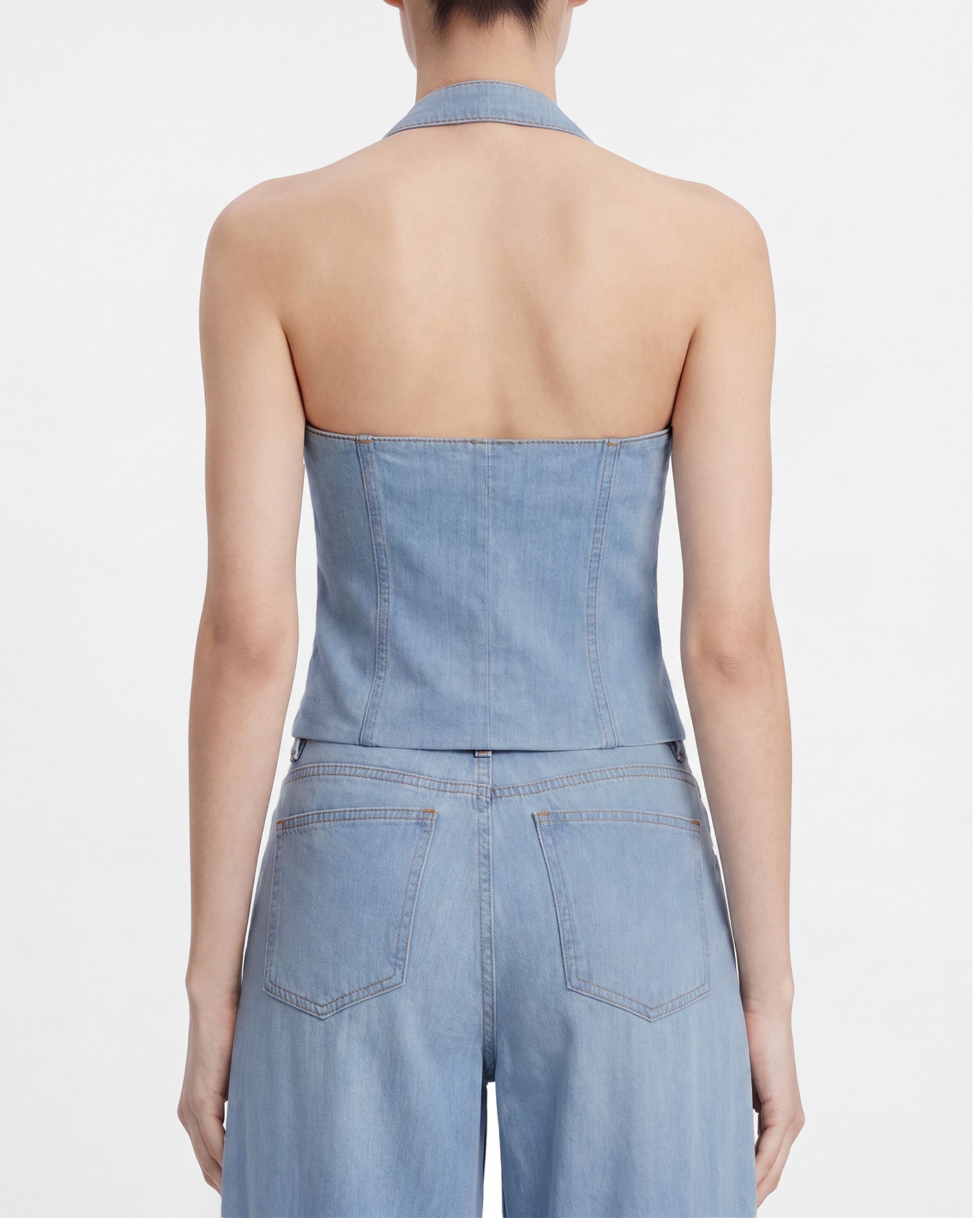The Showstopper Denim Vest - Ozone