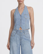 The Showstopper Denim Vest - Ozone