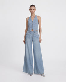 The Showstopper Denim Vest - Ozone