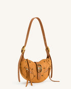 Tessa Suede Shoulder Bag - Camel