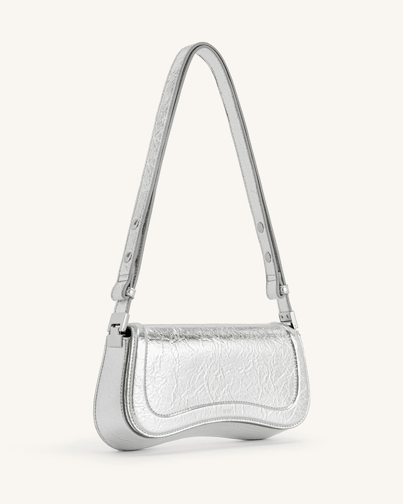 Joy Metallic Shoulder Bag - Silver