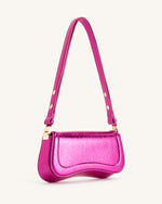 Joy Metallic Shoulder Bag - Red Violet