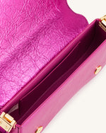 Joy Metallic Shoulder Bag - Red Violet