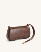 Eva Shoulder Handbag - Umber Croc