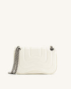 Tina Quilted Chain Crossbody - Ivory