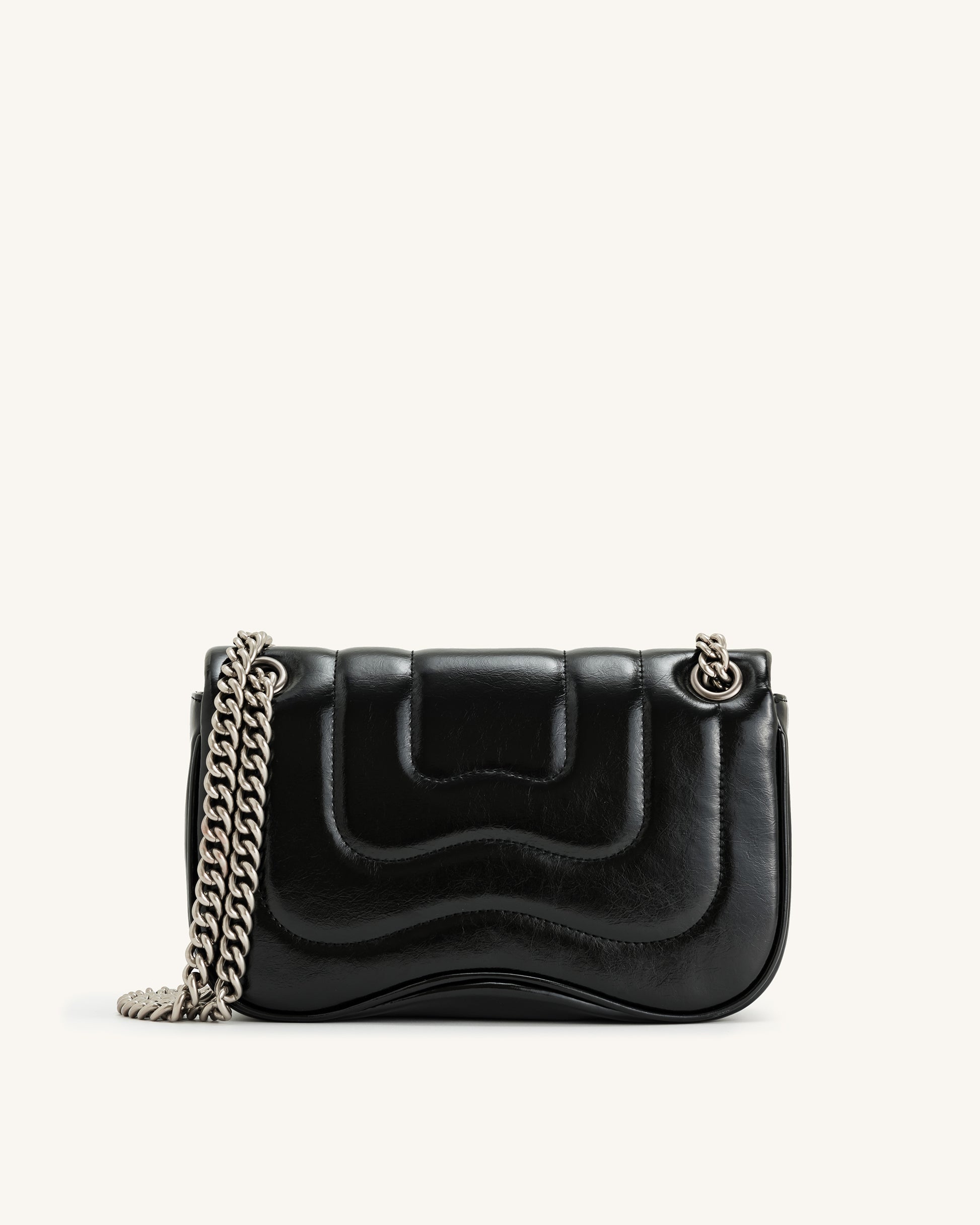 Tina Quilted Chain Crossbody - Black - JW PEI