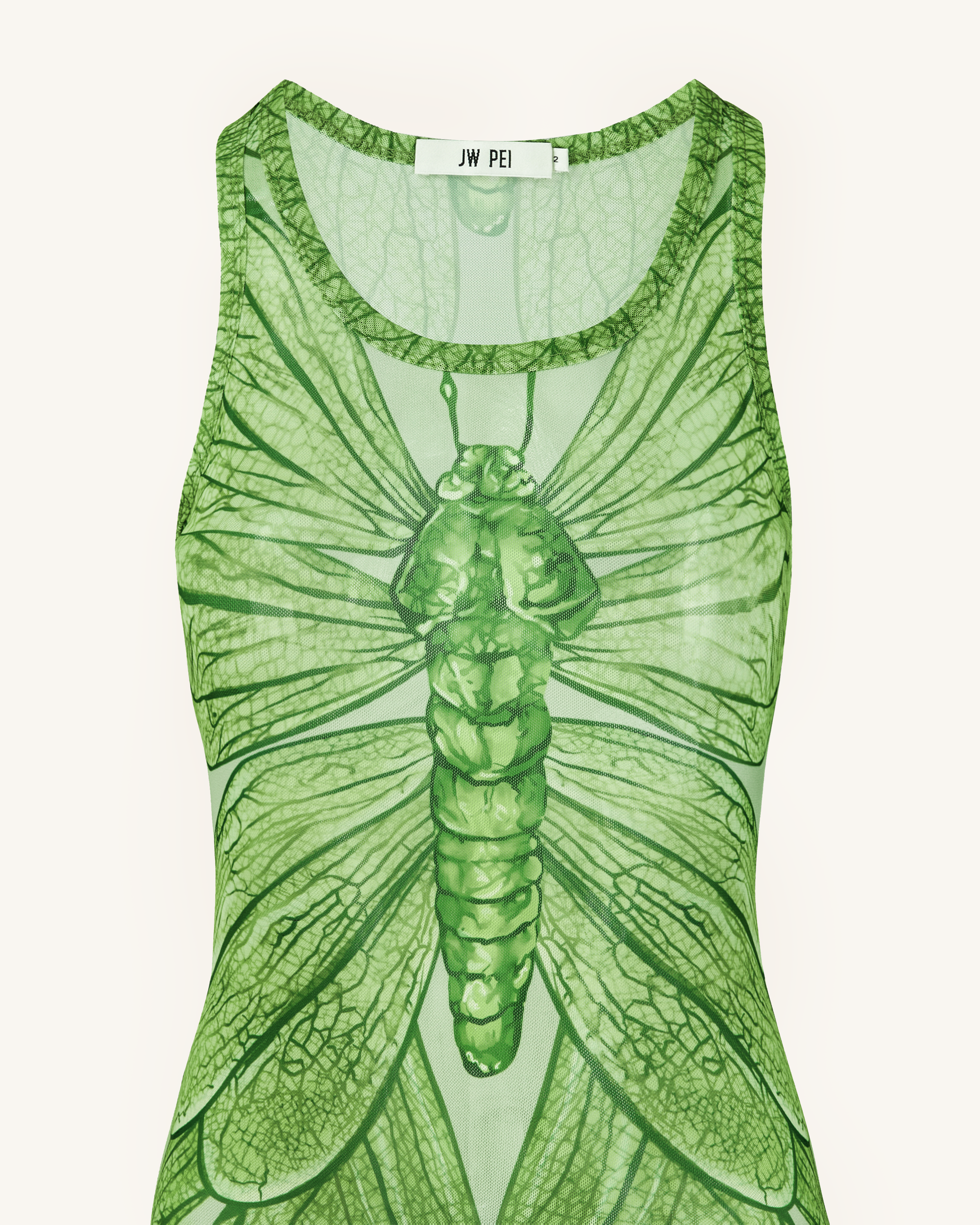 Dragonfly Axis Tank Mesh Dress - Green