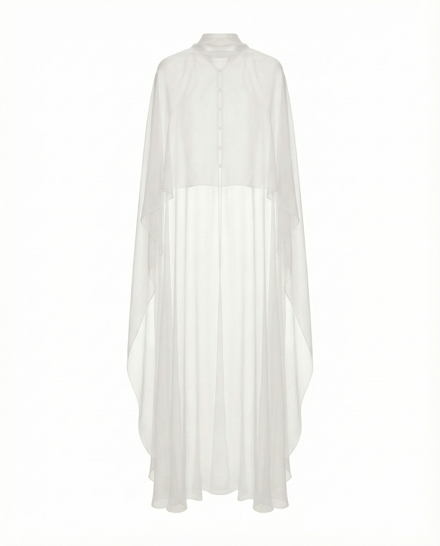 Tulle Cape Shawl - White