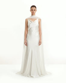 Tulle Cape Shawl - White