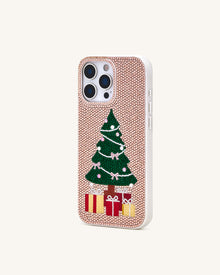 Christmas Tree Bling Phone Case - Gold