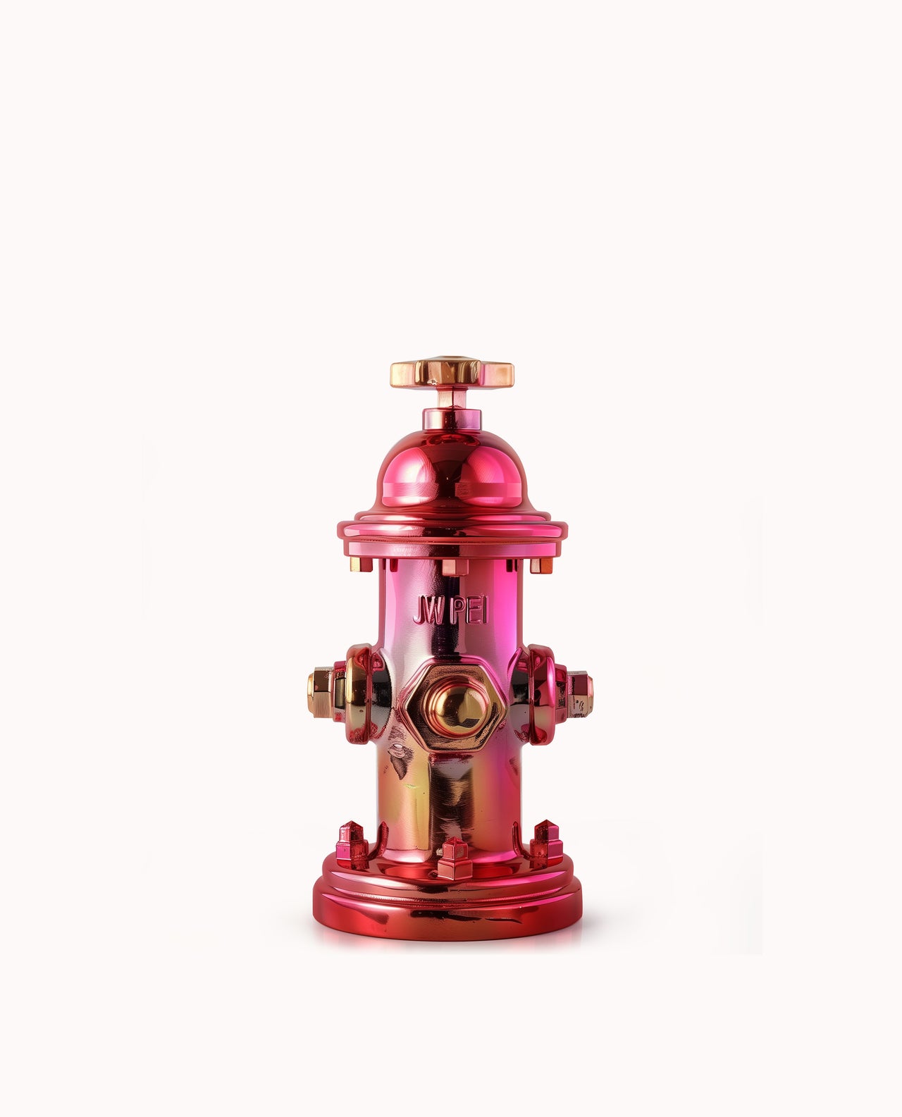 Emily Metallic Fire Hydrant Sculpture - Red