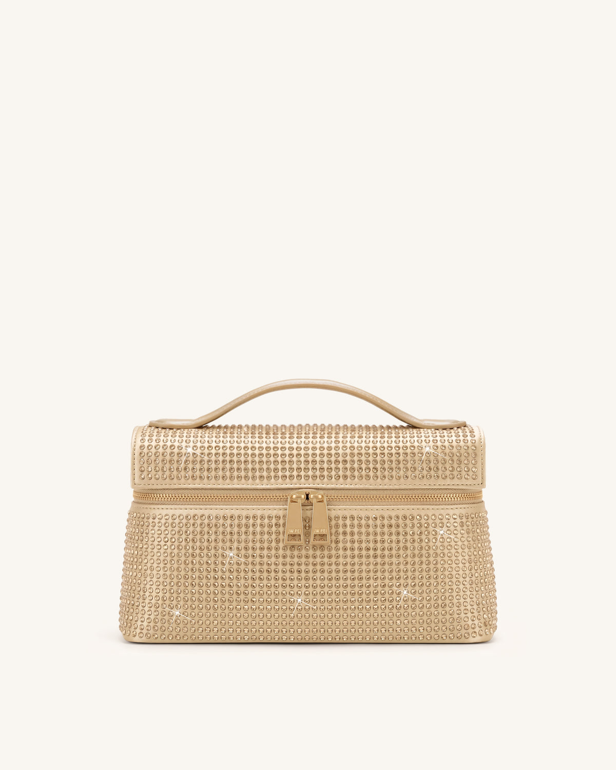 Thea Artificial Crystal Top Handle Bag - Champagne Gold