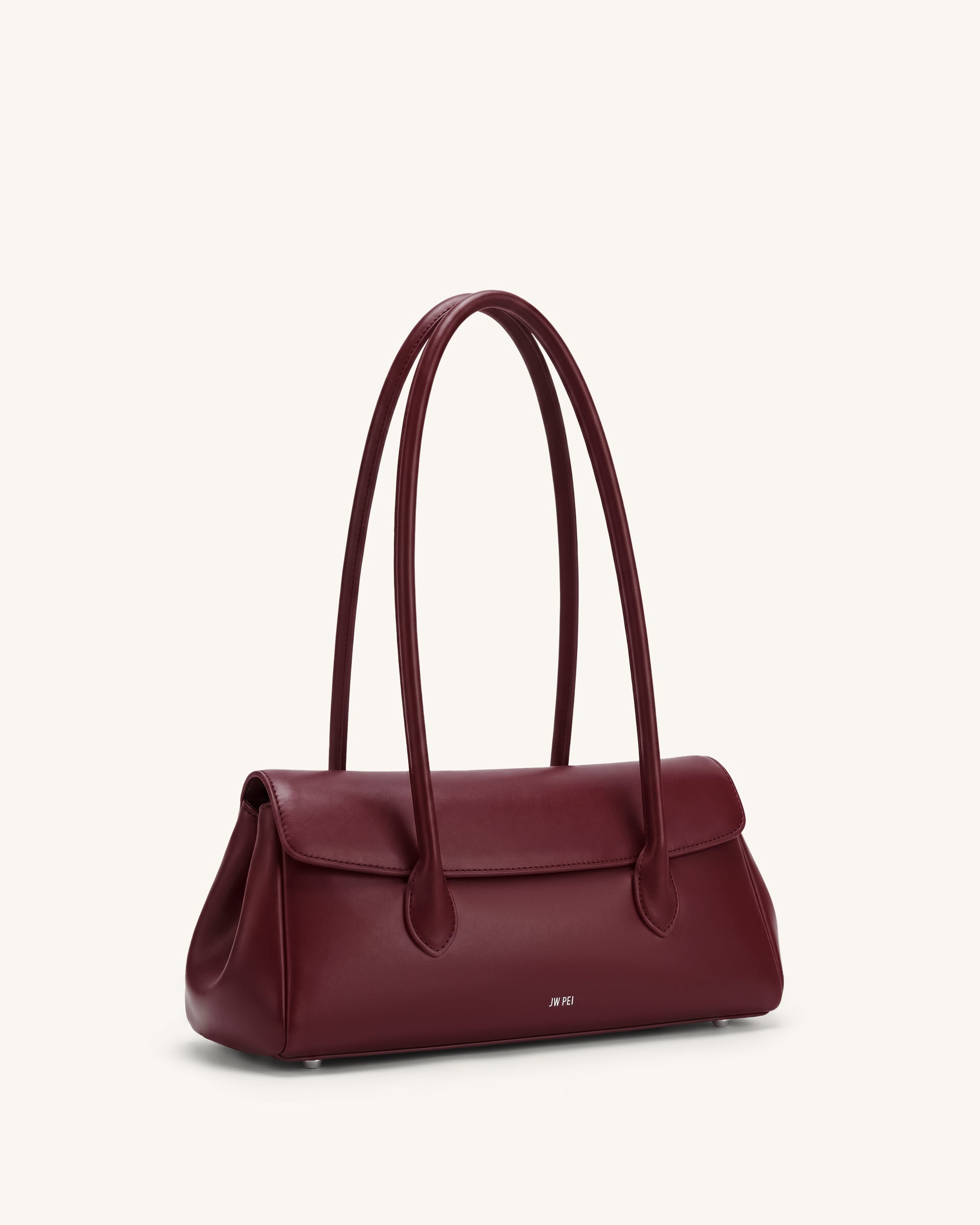 Solenne East-West Shoulder Bag - Burgundy