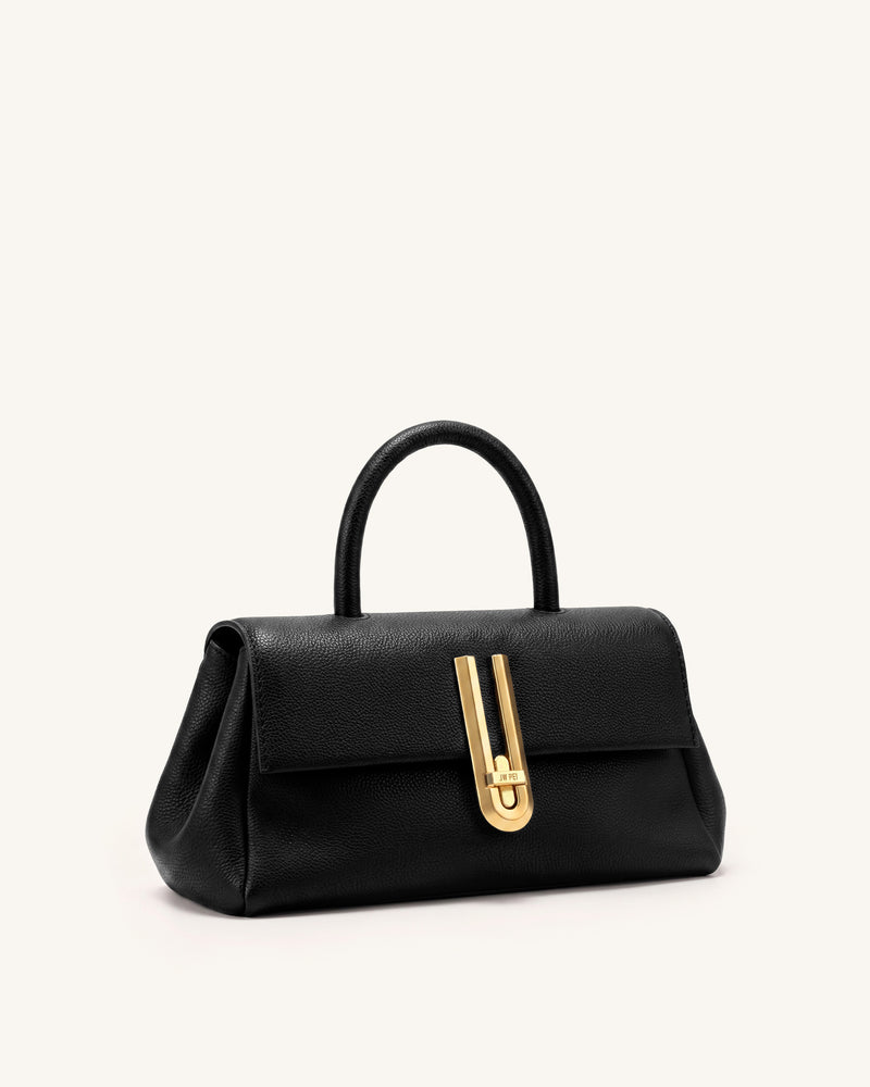 Evania U-Lock Top Handle Bag - Black