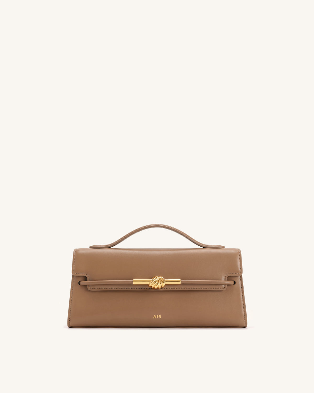 Lena Metal Rope Knot Top Handle Bag - Warm Brown