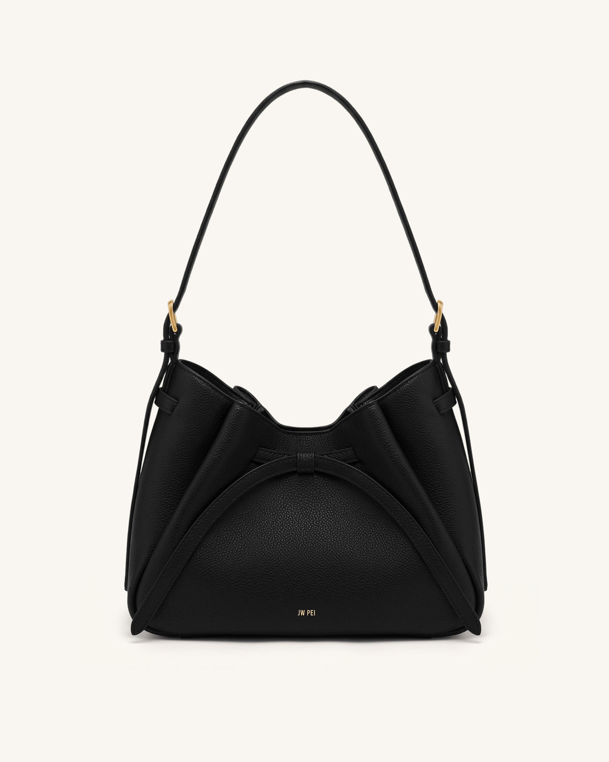 Mabel Soft Bow Shoulder Bag - Black