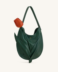 Tulip Shape Shoulder Bag - Forest Green