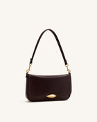 Sofia Classic Flap Shoulder Bag - Dark Brown