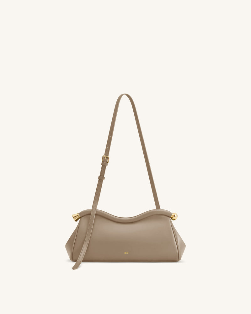 Naomi Curved Shoulder Bag - Khaki