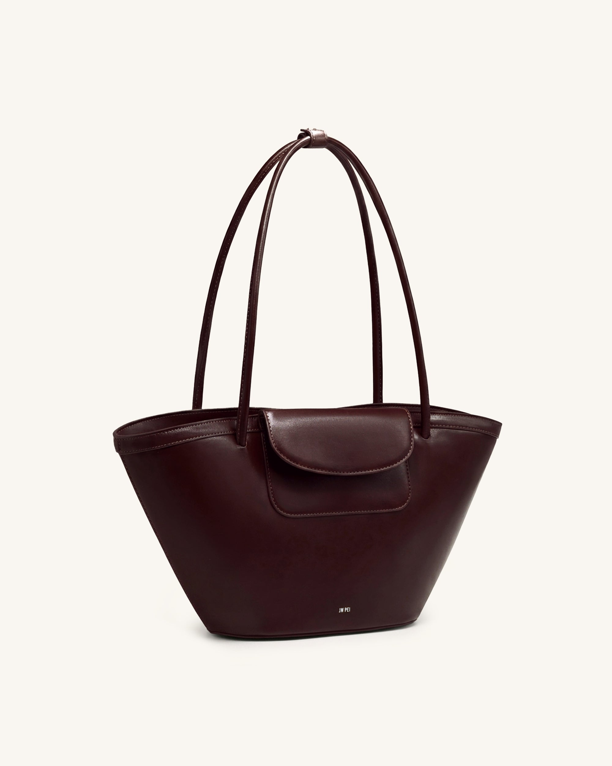 Corinne Pocket Tote Bag - Deep Burgundy