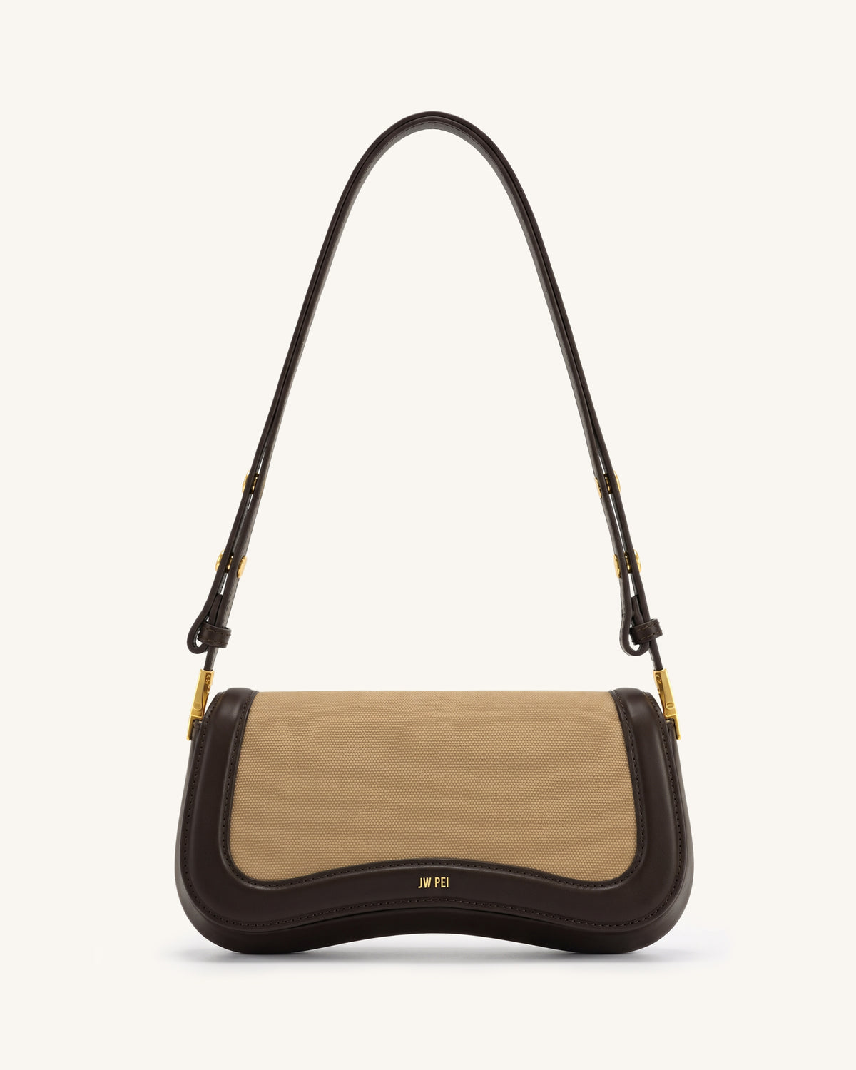 Joy Shoulder Bag - Dark Brown Canvas