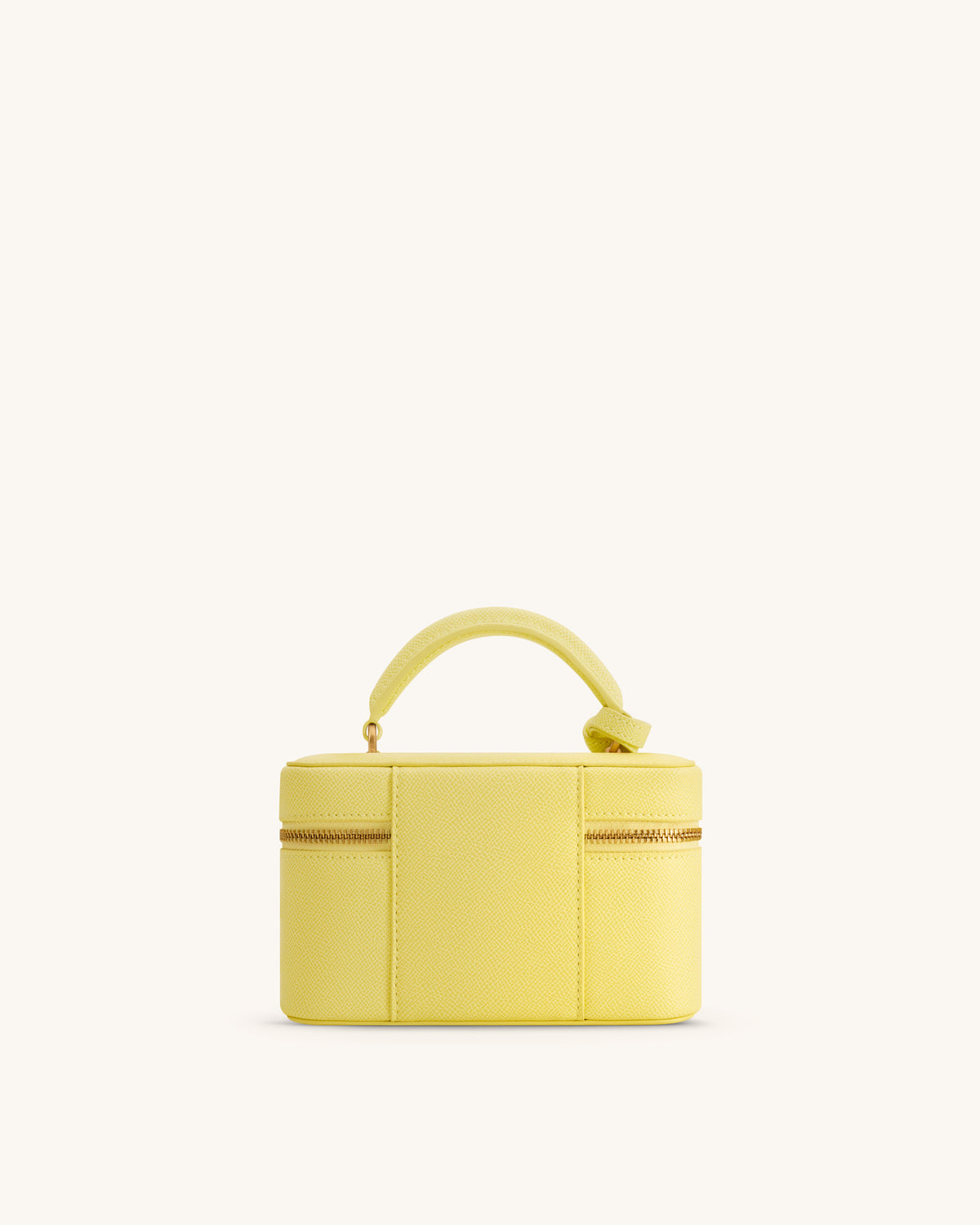 Cleo Box Shape Top Handle Bag - Yellow