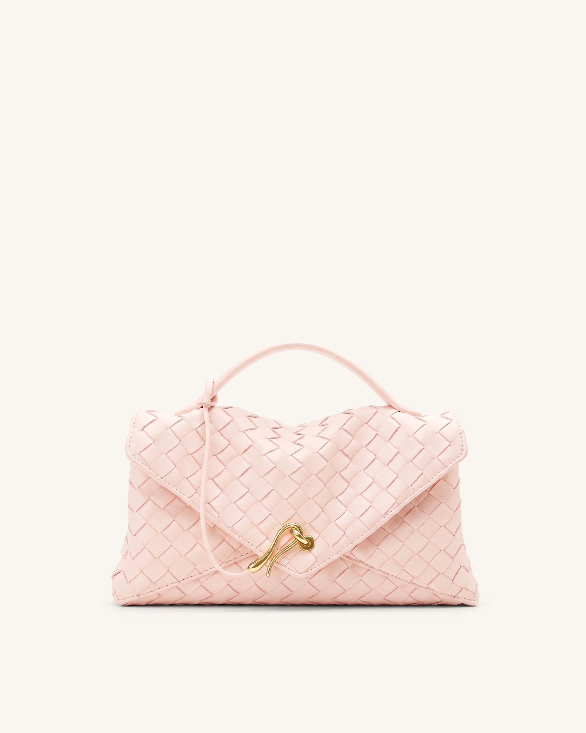 Celeste Woven Envelope Bag - Pink