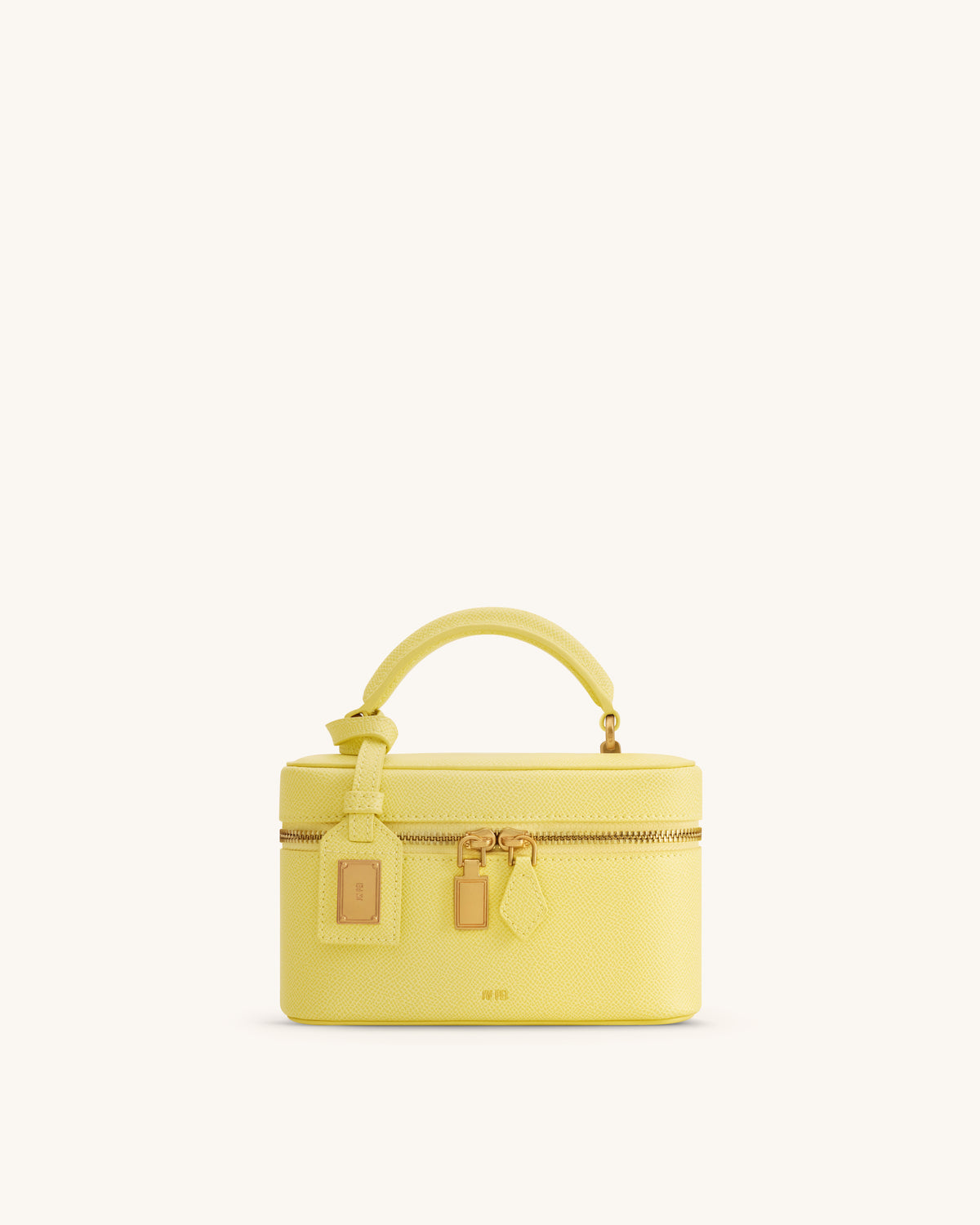 Cleo Box Shape Top Handle Bag - Yellow