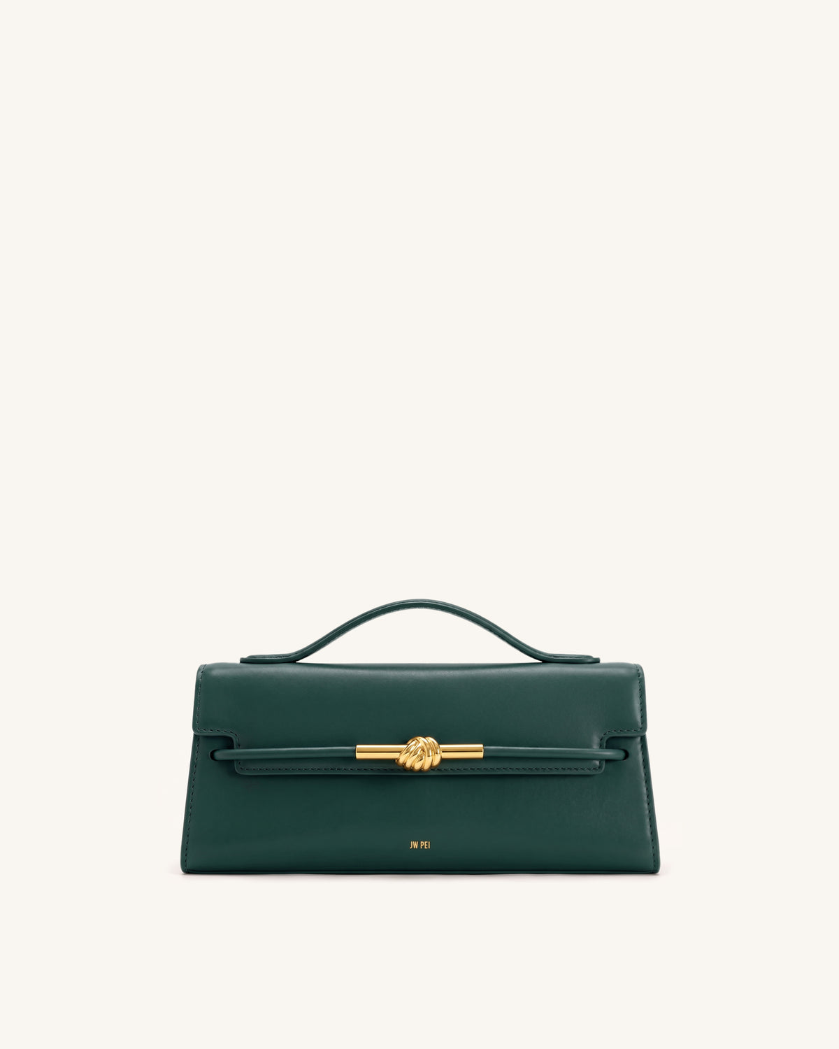 Lena Metal Rope Knot Top Handle Bag - Forest Green