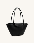 Corinne Pocket Tote Bag - Black