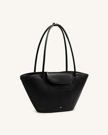 Corinne Pocket Tote Bag - Black