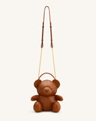Teddy Bear Novelty Crossbody Bag - Brown