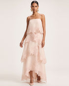 Orchid Embroidered Layered Maxi Dress - Light Pink