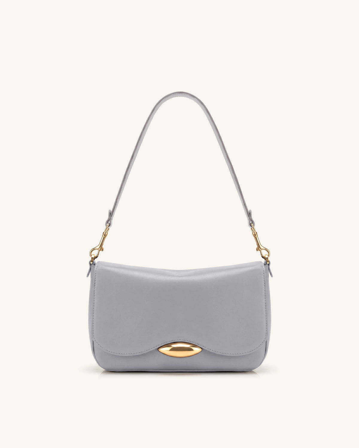 Sofia Classic Flap Shoulder Bag - Gray